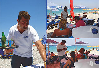 meltemi restaurant >> Enjoy the clear crystal sea of Kokkari beach